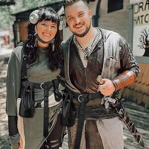 Renaissance Medieval Knight Waist Belt Black Embossed Cosplay Costume